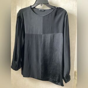 Tokyo Blouse M Silk black, top vintage
